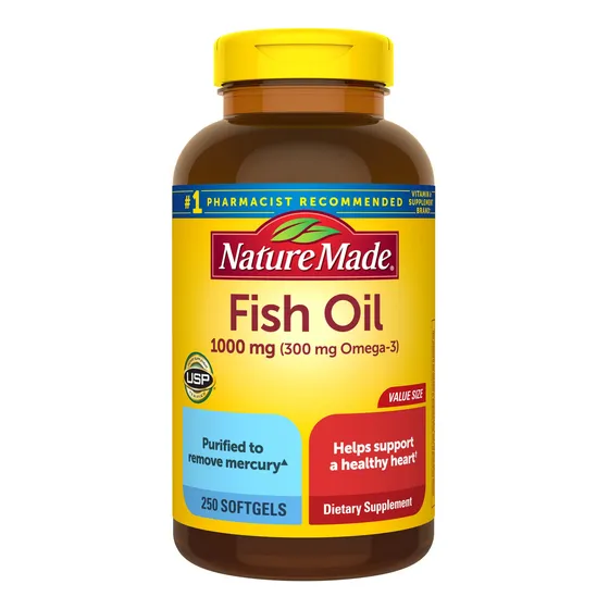 Suplementos De Aceite De Pescado Nature Made 1000 Mg 250 Cáp