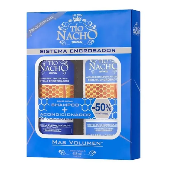 Tío Nacho® Pack Engrosador - Shampoo+acondicionador 415ml