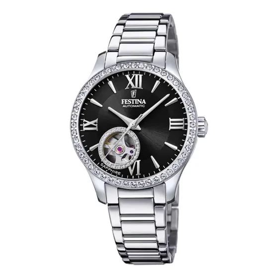 Relógio Festina F20485/2 Feminino Preto Automático 34 Mm