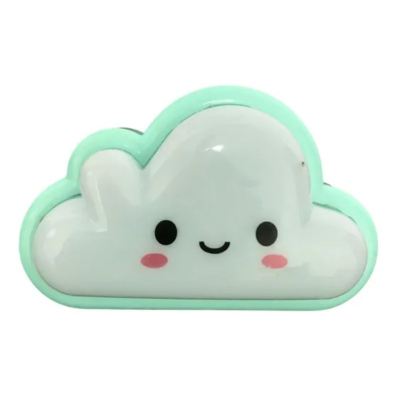 Luz De Noche Nube Lampara Led Infantil Colores Enchufe Estructura