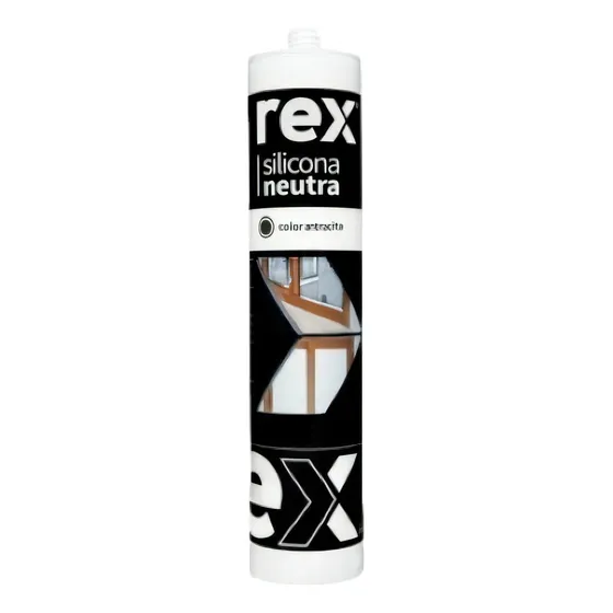 Silicona Neutra Color Antracita-gris Oscuro 300 Ml Rex 30497