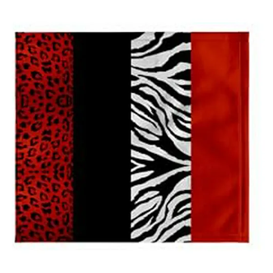 Toallas Animal Print Leopardo Y Cebra - Rojo, Negro, Naranja