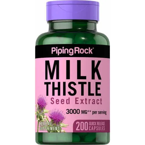 Milk Thistle Seed Extract 3000 Mg X 200 Cápsulas-piping Rock
