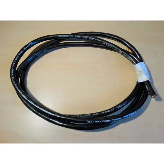 Cable St #3x16 Awg, 600 V. De 4,60 M. De Largo, Marca Iconel