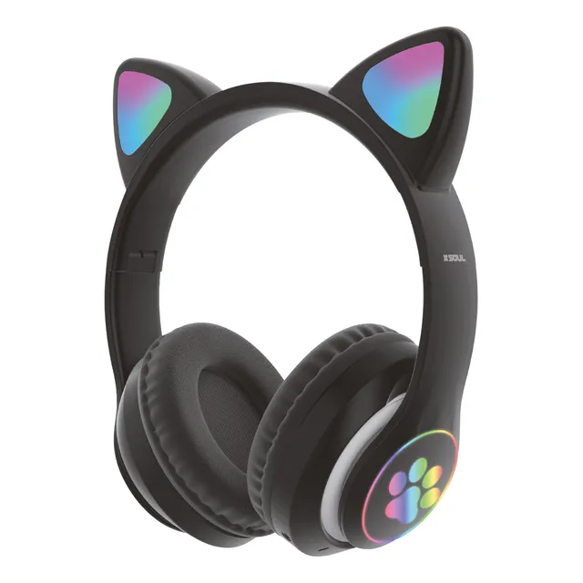 Auricular Bluetooth Infantil Soul Party Cat Negro