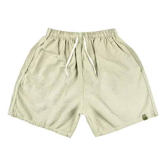 Short Masculino Mauricinho Linho Alfaiataria Tecido Grosso