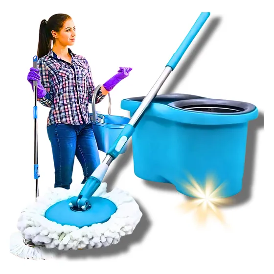 Trapero Escurridor Giratorio 360 Trapiador Balde Exprimidor