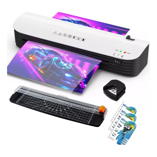 Enmicadora Térmica Y Laminadora Multifunción, Tamaño A3 Carta Y Oficio, Incluye 30 Hojas, Para Casa U Oficina, En Frío Y En Caliente Qfun Sl399