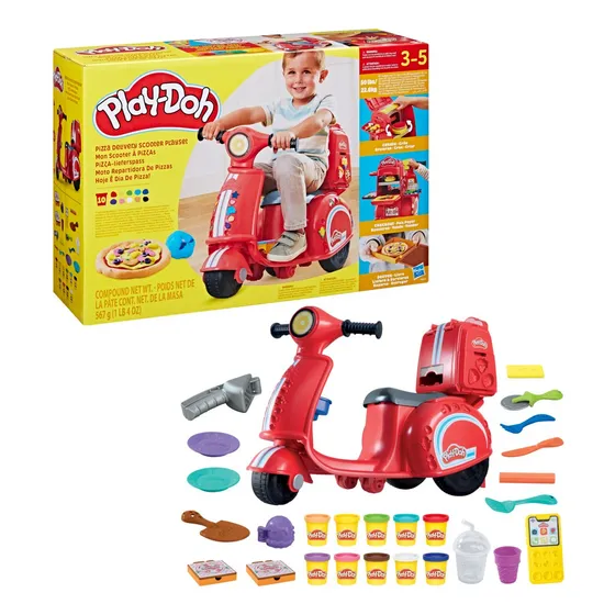 Play-doh Moto Scooter Repartidora De Pizzas Color Rojo