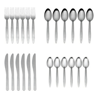 Juego De Cubiertos 24p Acero Inoxidable Moven Servicio De 6! Color Gris Juego De Cubiertos 24p Acero Inoxidable Moven Servicio De 6! Color Gris