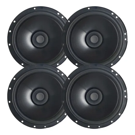 Kit 4 Alto Falantes Coaxiais 6 Bomber Montadoras 200w Rms Cor Preto