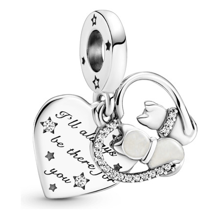 Charm Pendente Gatos E Coracoes Pandora Charm Pendente Gatos E Coracoes Pandora