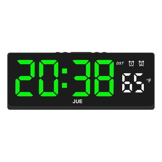 Reloj De Pared Despertador Digital Led Con Termómetro