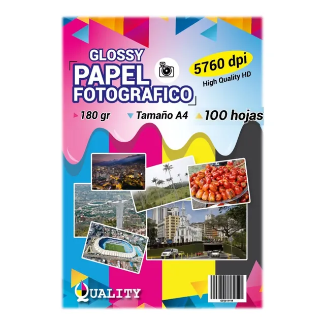 Papel Fotográfico Brillante 180 Gramos X 200 Hojas