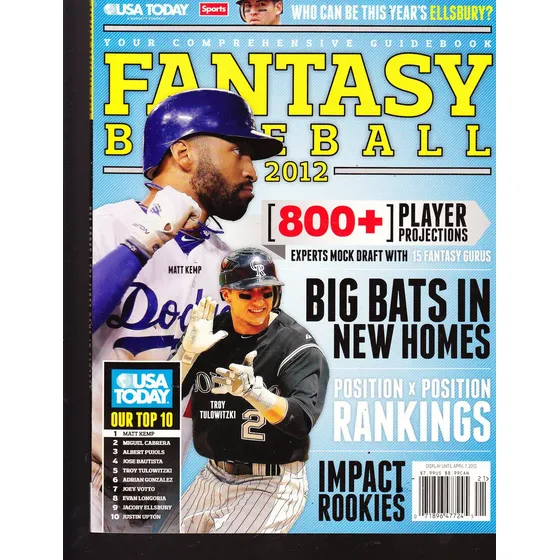 Usa Today Deporte Fantasia Beisbol 2 S Bate Casa Nueva