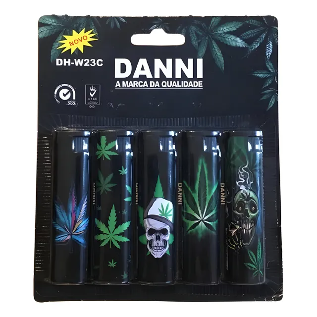 Blister X5 Encendedores Danni Dh-23c Valhalla Grow Shop