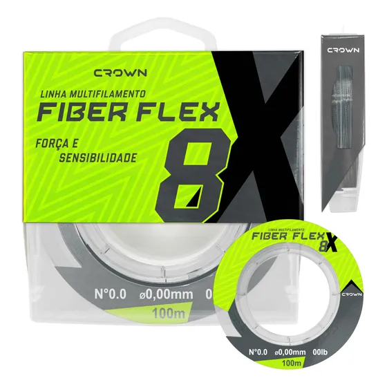 Linha De Pesca Multifilamento Fiber Flex 8x Crown 100m