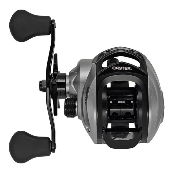 Reel Huevito Caster Defender 104 Bait Casting 4 Rulemanes Color Gris - Manija Izquierda