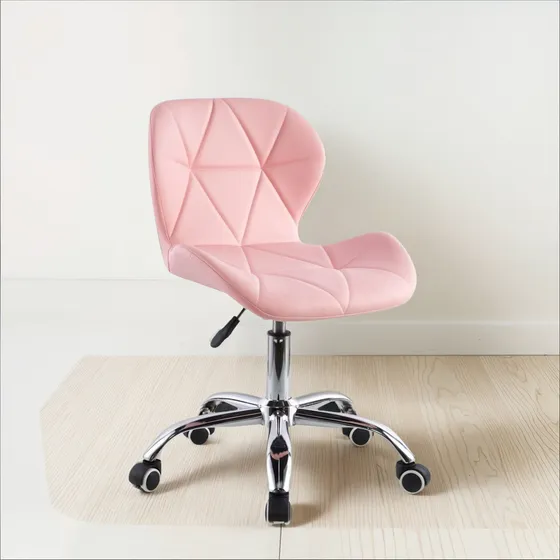 Silla De Escritorio Acolchada Diseño Mariposa Color Rosa