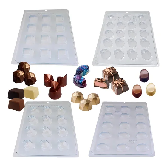 Kit Formas Chocolate Bombons Finos Bwb 477 9461 9524 67