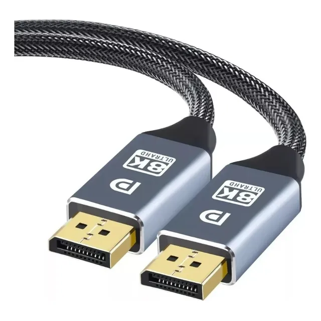 Cable Dp Display Port 8k 4k 2 Metros Macho Mac Pc 2 Metros