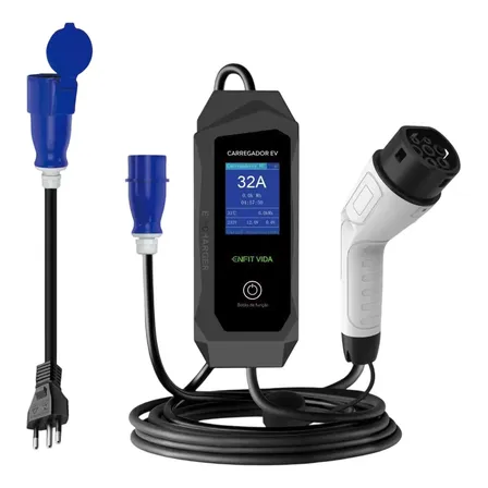 Carregador Portátil Carro Elétrico 7 Kw 32a Tipo2 Para Byd