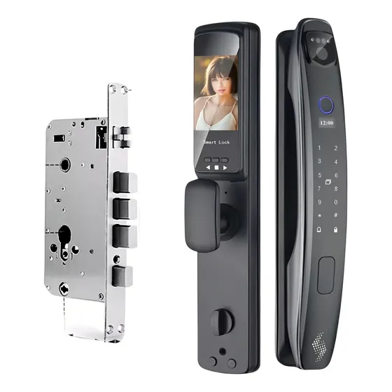 Usmart Go Df4 Pro Fechadura Com Reconhecimento Facial 3d Preto Black Piano
