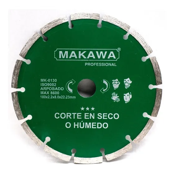Disco Diamantado 7 1/4 Verde Makawa Mk-0130