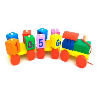 Juego Didactico Tren Bloques Madera Apilable Numeros Letras Juego Didactico Tren Bloques Madera Apilable Numeros Letras