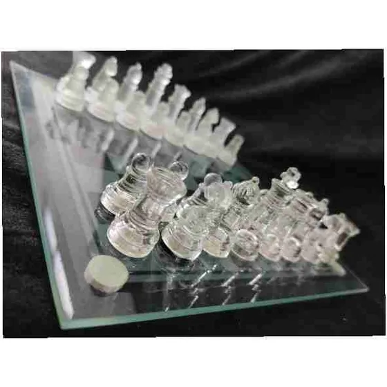 Ajedrez De Vidrio Juego Decorativo Personalizado