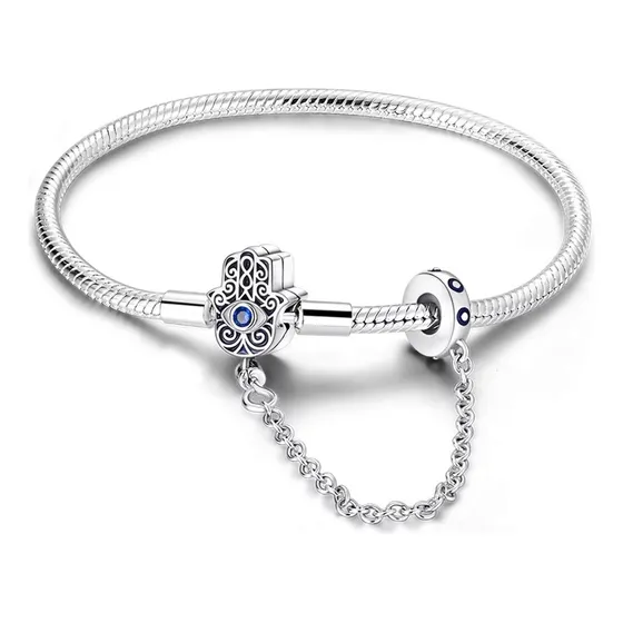 Pulsera Brazalete Apto Charm-dijes Mano Fatima Cierre Oculto