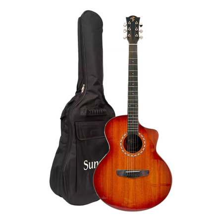 Guitarra Electroacústica Rómulo García Afg-57 + Funda Guitarra Electroacústica Rómulo García Afg-57 + Funda