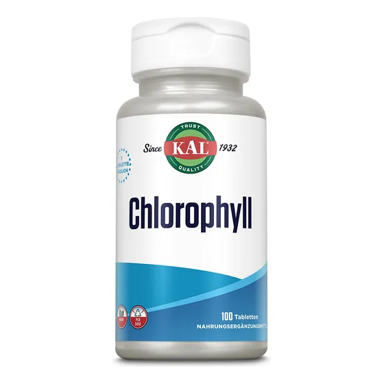 Tabletas De Clorofila Kal, 20 Mg, 100 Unidades