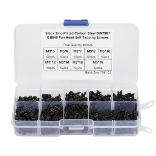 . Juego De 450 Tornillos Automáticos De Cabeza Plana M3 . Juego De 450 Tornillos Automáticos De Cabeza Plana M3