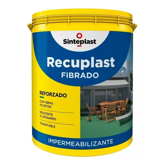 Sinteplast Recuplast Fibrado 10 Kg Impermeabilizante Techo
