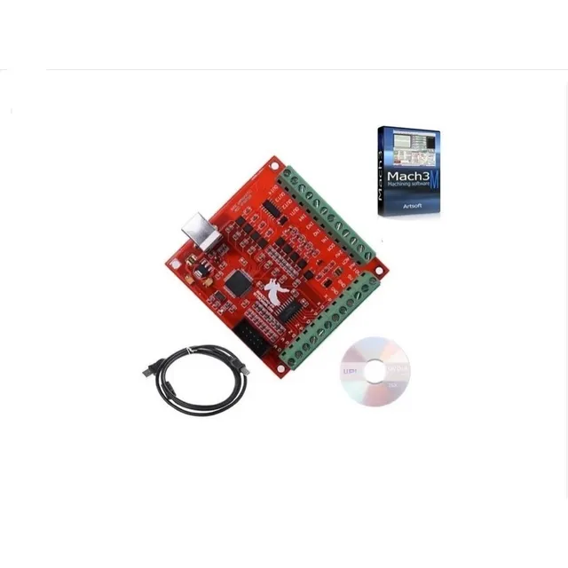 Tarjeta Interface Cnc 4 Ejes Usb Win 10 Roja + Mach3 Gratis