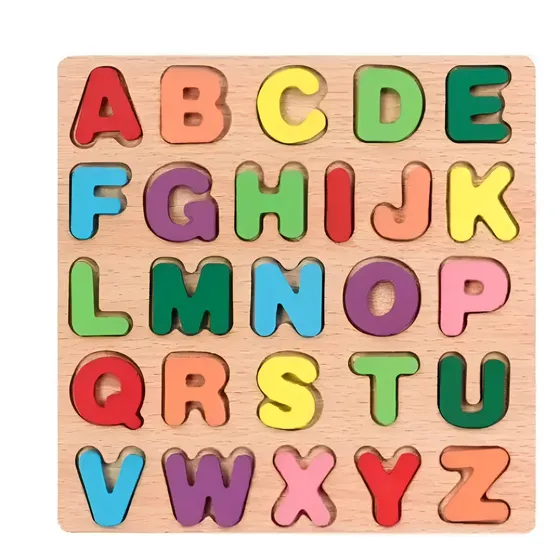 Quebra-cabeça De Madeira Com Letras Minúsculas De Aprendizag