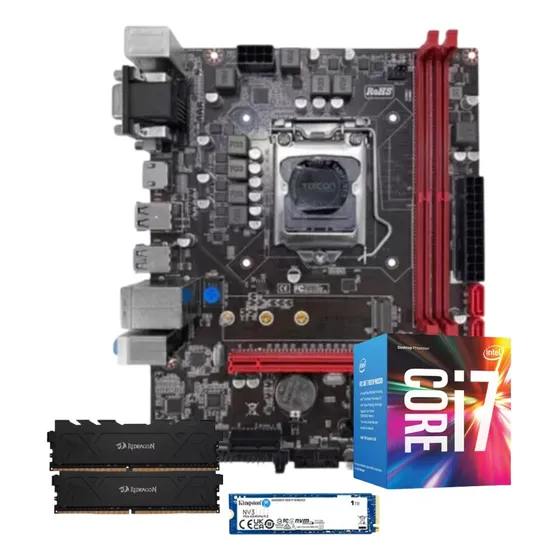 Kit Placa B250, Core I7 7700 7a Ger. 32gb Ddr4 + Nvme 1tb