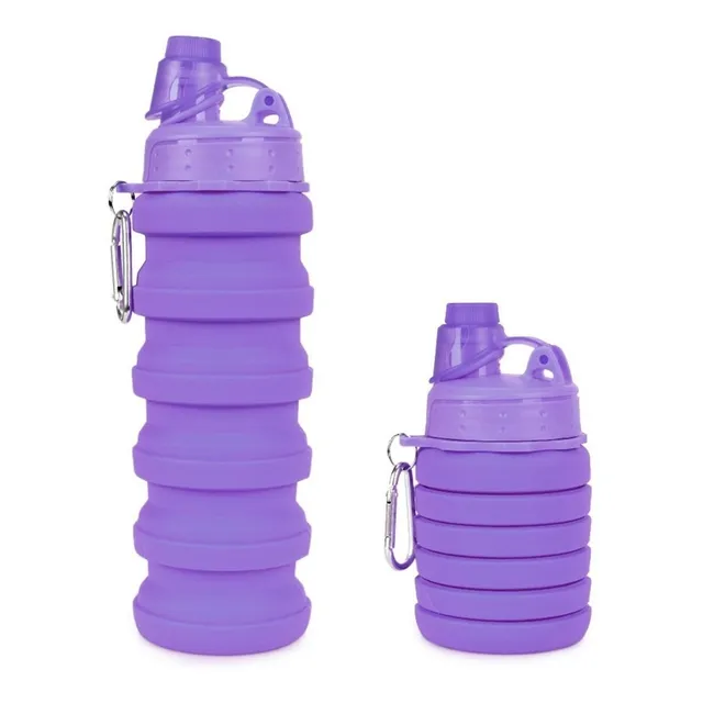 Botella Silicona Plegable Flexible Con Pico Y Tapon 500 Ml