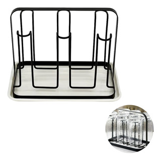 Escurridor De Vasos Con Bandeja, Soporte Portavasos Escurridor De Vasos Con Bandeja, Soporte Portavasos