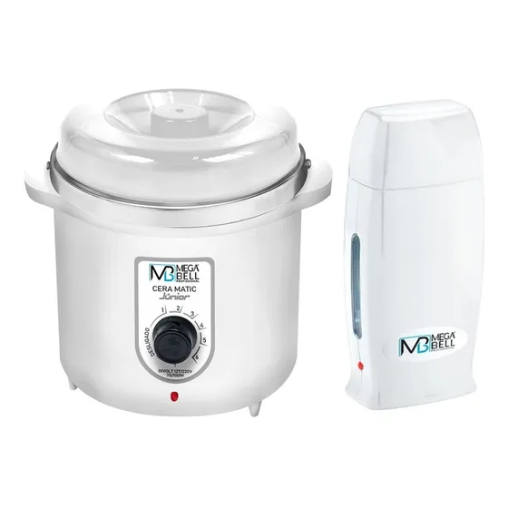 Termocera 400g Todo Branco + Aquecedor Cera Rollon Roll-on 127/220v