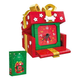 Reloj Con Forma De Muñeco De Nieve, Bloques De Construcción, Reloj Con Forma De Muñeco De Nieve, Bloques De Construcción,