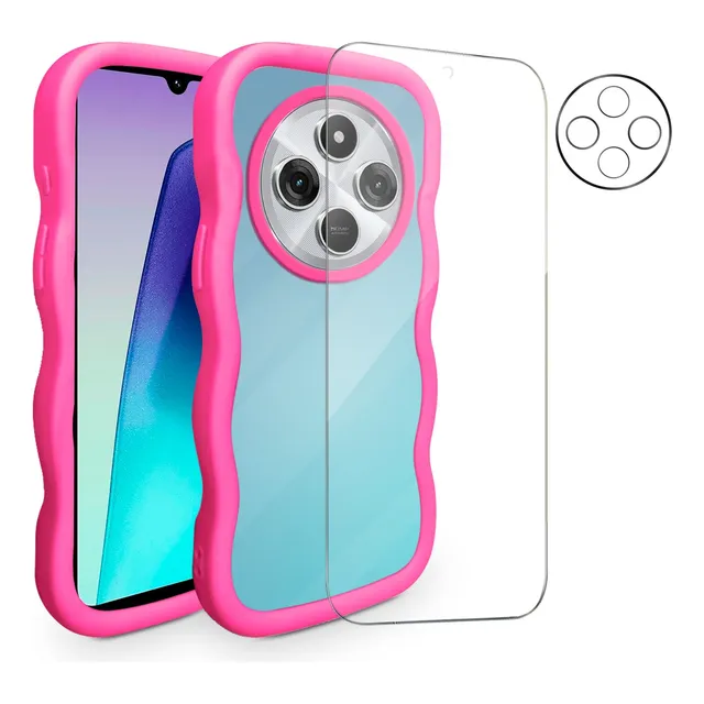Kit Funda Para Xiaomi Redmi Poco Silicona Suave Con Efecto Espejo Uso Rudo + Mica Protector De Pantalla 9h Transparente + Mica De Cámara