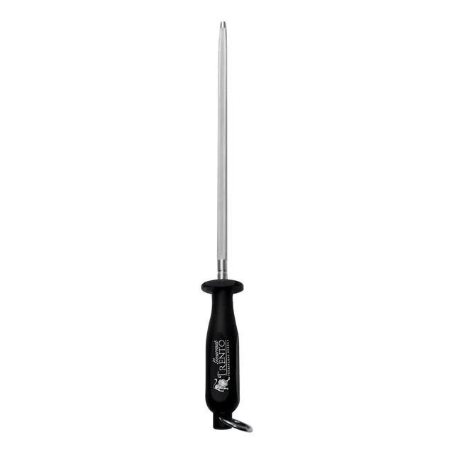 Chaira Para Afilar Trento Rayada 25cm Profesional Negro