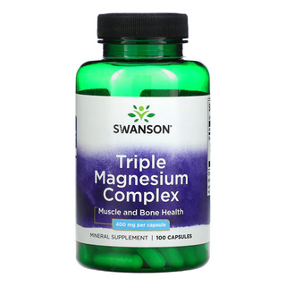 Complexo Triplo De Magnésio 400mg Swanson 100 Cápsulas Complexo Triplo De Magnésio 400mg Swanson 100 Cápsulas