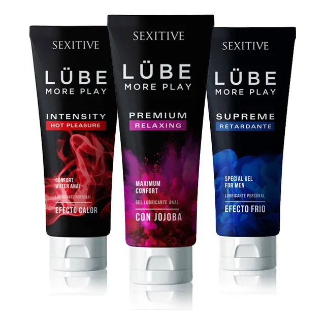 Combo Kit Lubricante Lube Gel Intimo Anal Calor Sexitive X3