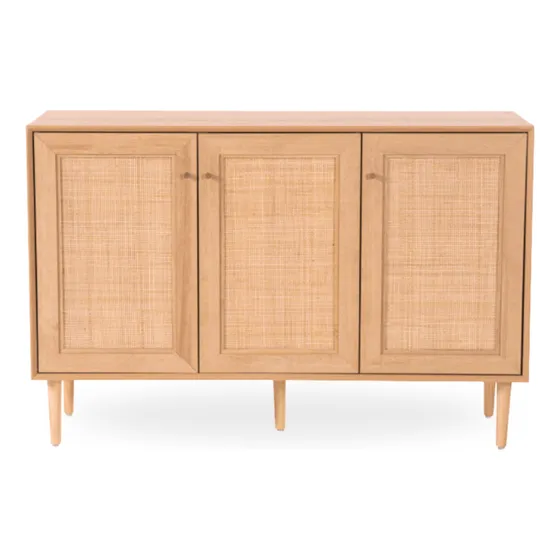 Mueble Recibidor 3 Puertas Tejido Natural Rack Tv Mesa
