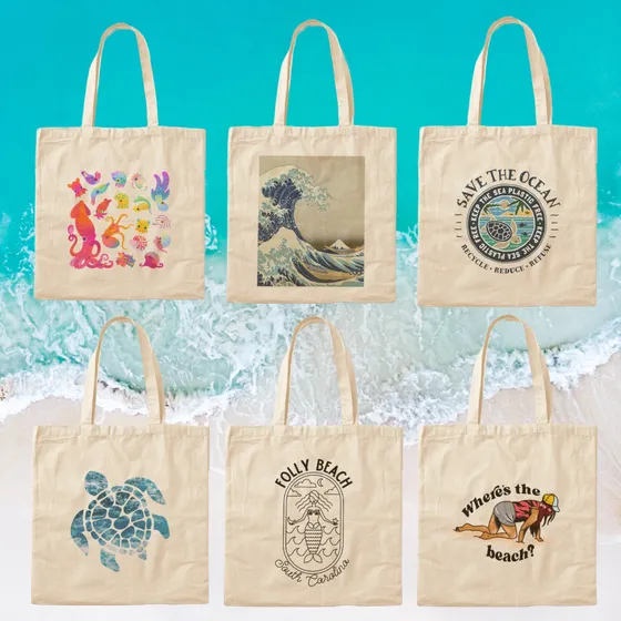 Tote Bags Playeros Verano. Al Mayor 12 Unidades Y Al Detal
