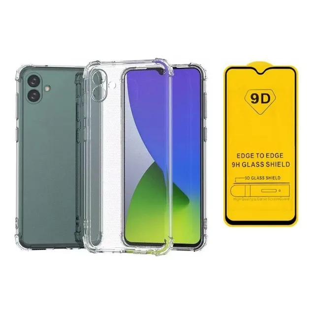 Funda Antigolpes Transparente Para Samsung  + Vidrio