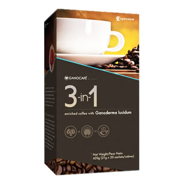 Café 3 En 1 Con Extracto De Ganoderma (20 Sobres)